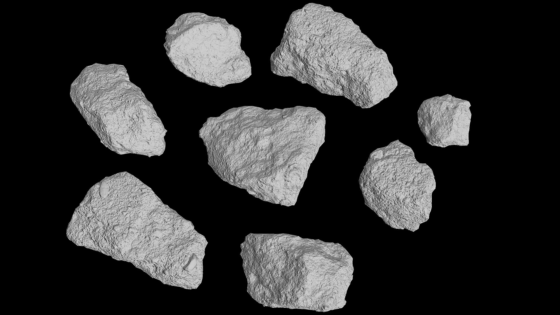Asphalt Debris Small Shards Scatter Detail PBR Photogrammetry Model ...