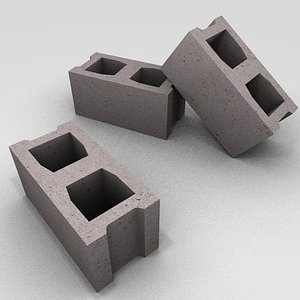 Low Poly Cinderblock 3d model