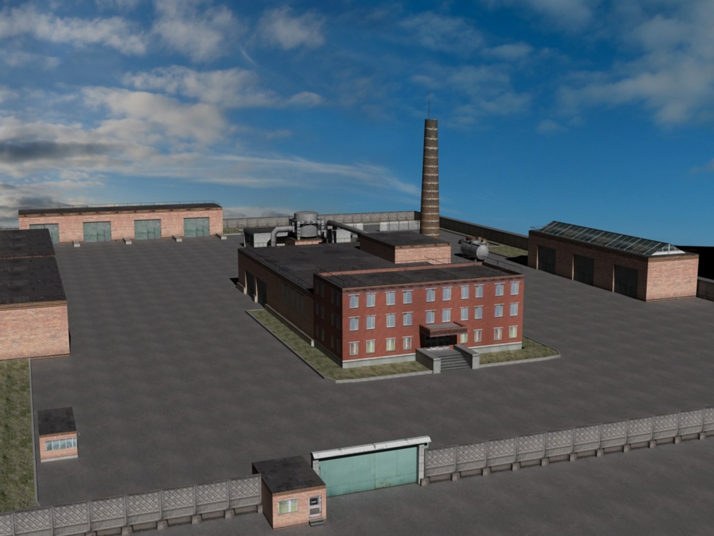 3d Motor Depot Model