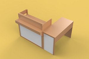 TABLE CASHIER RECEPTIONIST STAND BOOTH SELLING ADMIN DESK