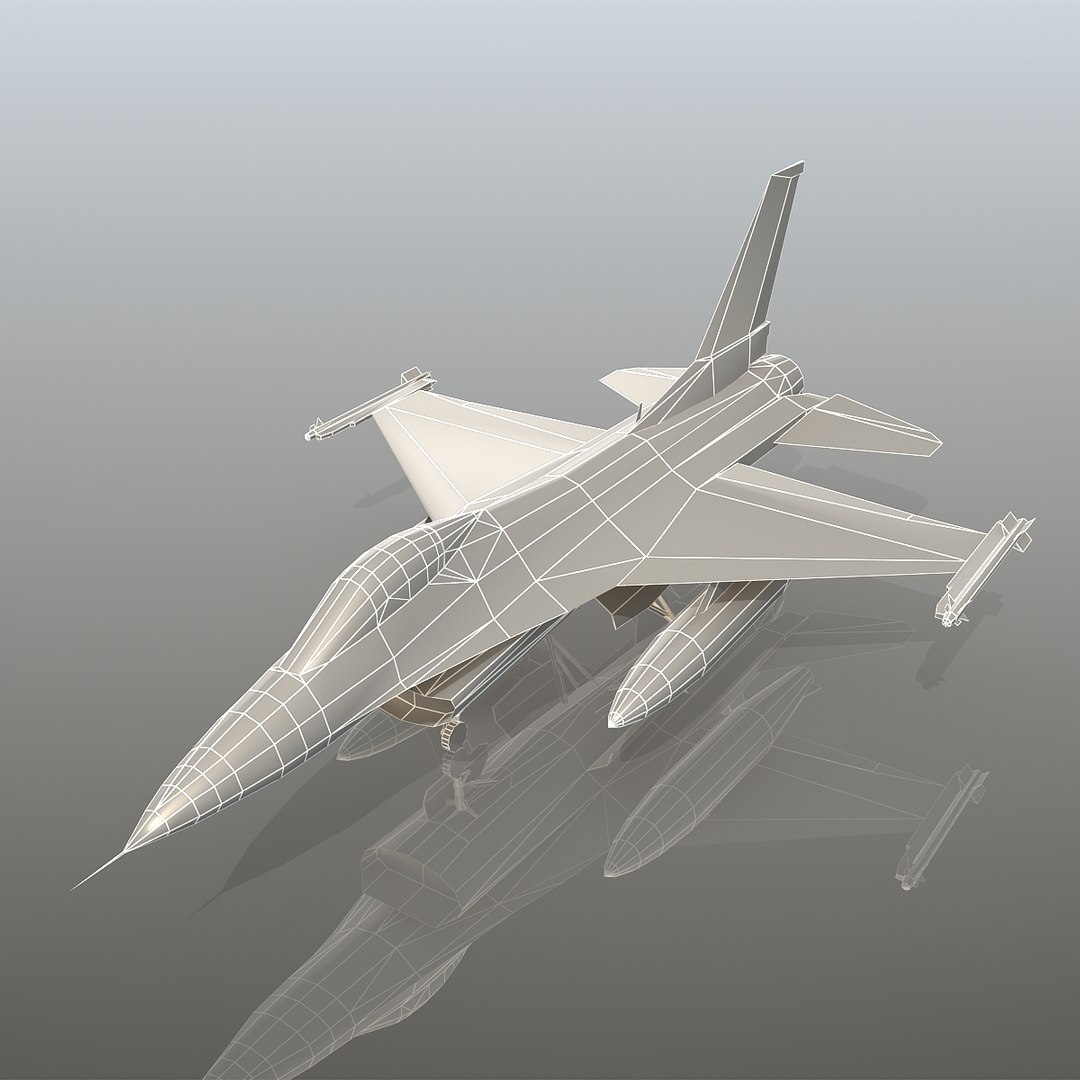 general dynamics f-16 fighting falcon 3d model