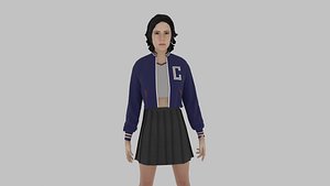 Varsity Woman 3D model