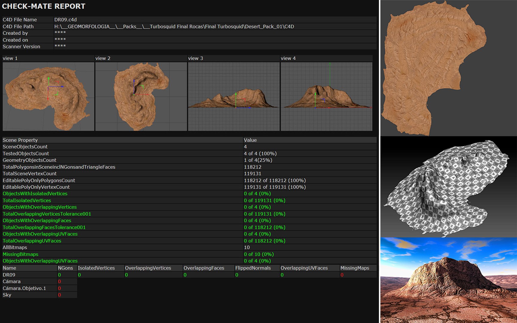 Desert Packed 3d Model
