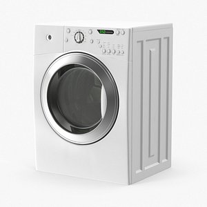 white loading washer 3d model