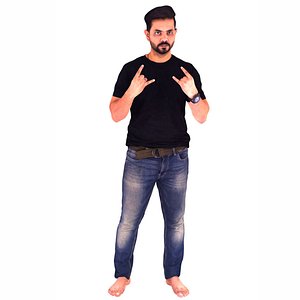 Man Standing with action