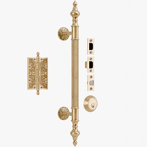 3D Door handle Gold Classic