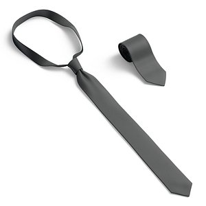 Black Classic Neck Tie - rolled necktie accessory for men costume