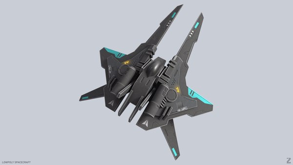 modelo 3d Nave espacial de baja poli - TurboSquid 2239566
