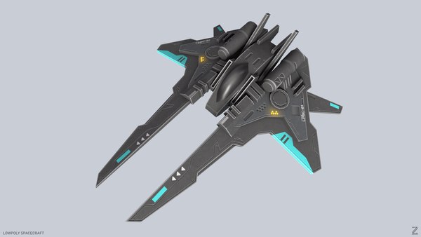 modelo 3d Nave espacial de baja poli - TurboSquid 2239566