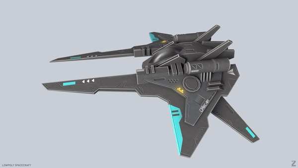 modelo 3d Nave espacial de baja poli - TurboSquid 2239566