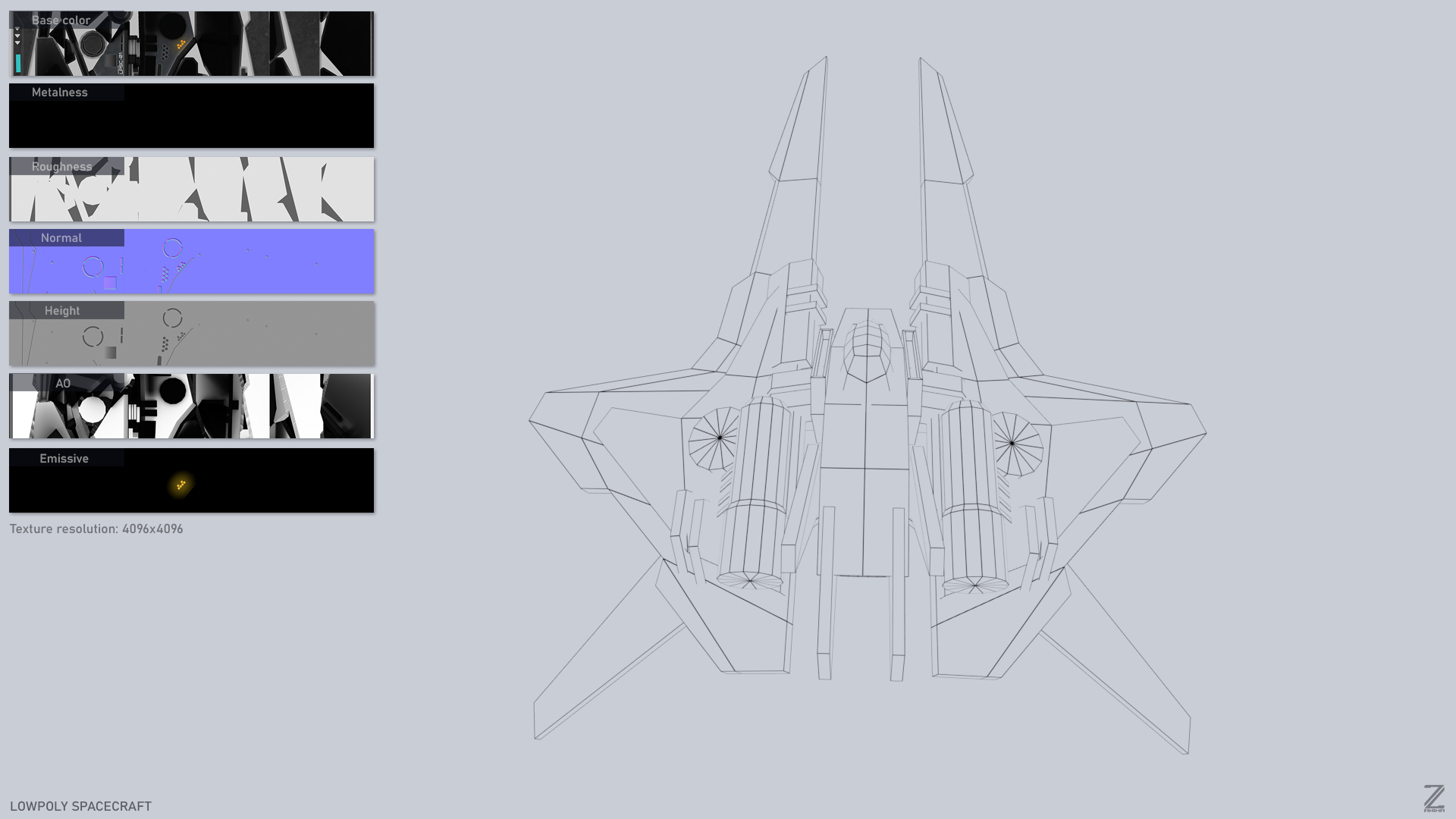modelo 3d Nave espacial de baja poli - TurboSquid 2239566