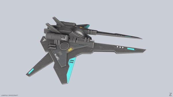 modelo 3d Nave espacial de baja poli - TurboSquid 2239566