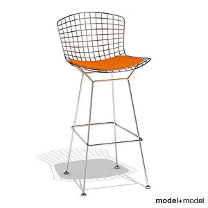 3d bertoia barstool knoll stool model