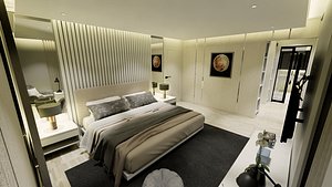 master bed  bath room 3D