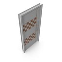 Modern Design White Metal Steel Door with Wooden Details model