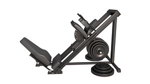 Leg Press and Hack Squat Machine with Plates Set