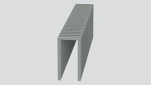 3D Metal Palisade Security Fence 3D Model model