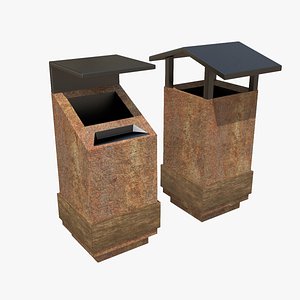 3D model Urban thrash cans