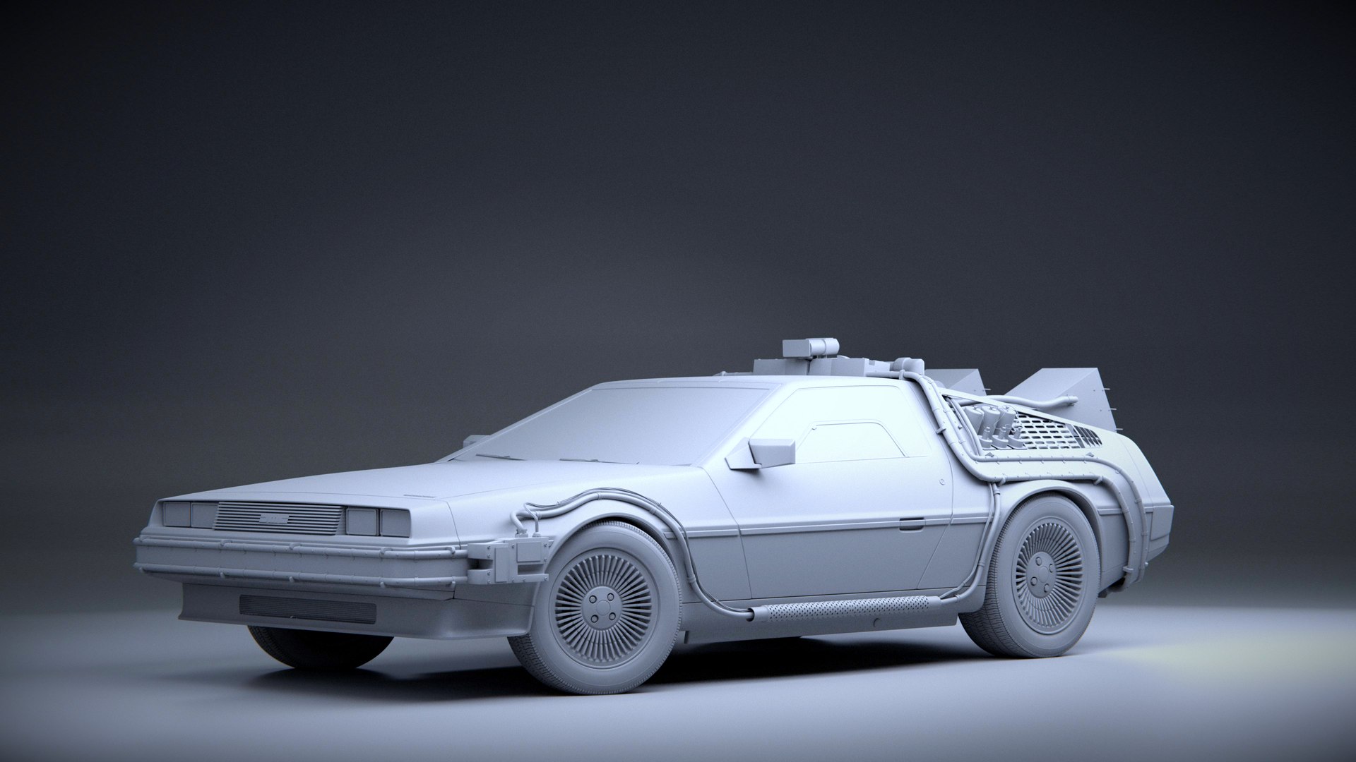 3d Delorean Time Machine Model - Turbosquid 2017537