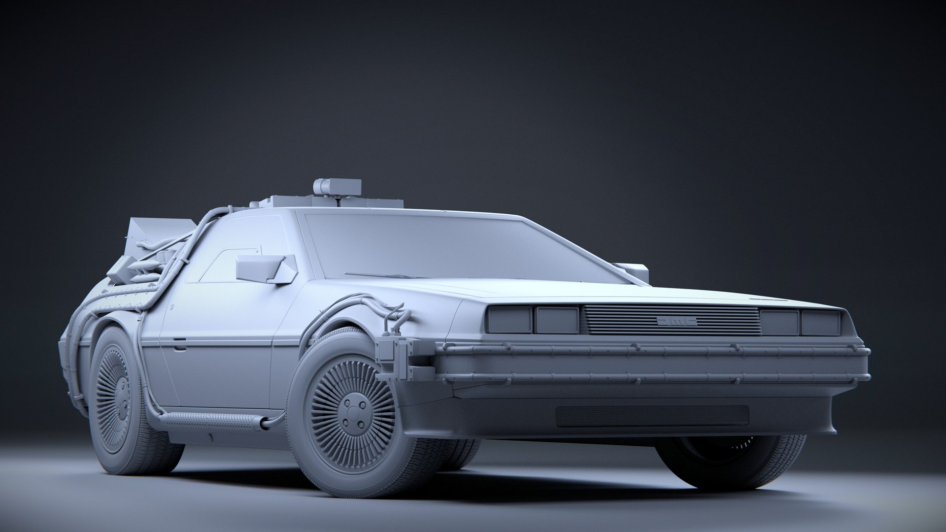 3D Delorean Time Machine Model - TurboSquid 2017537