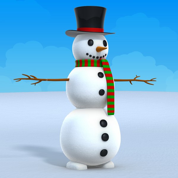 3D Snowman - TurboSquid 1789101