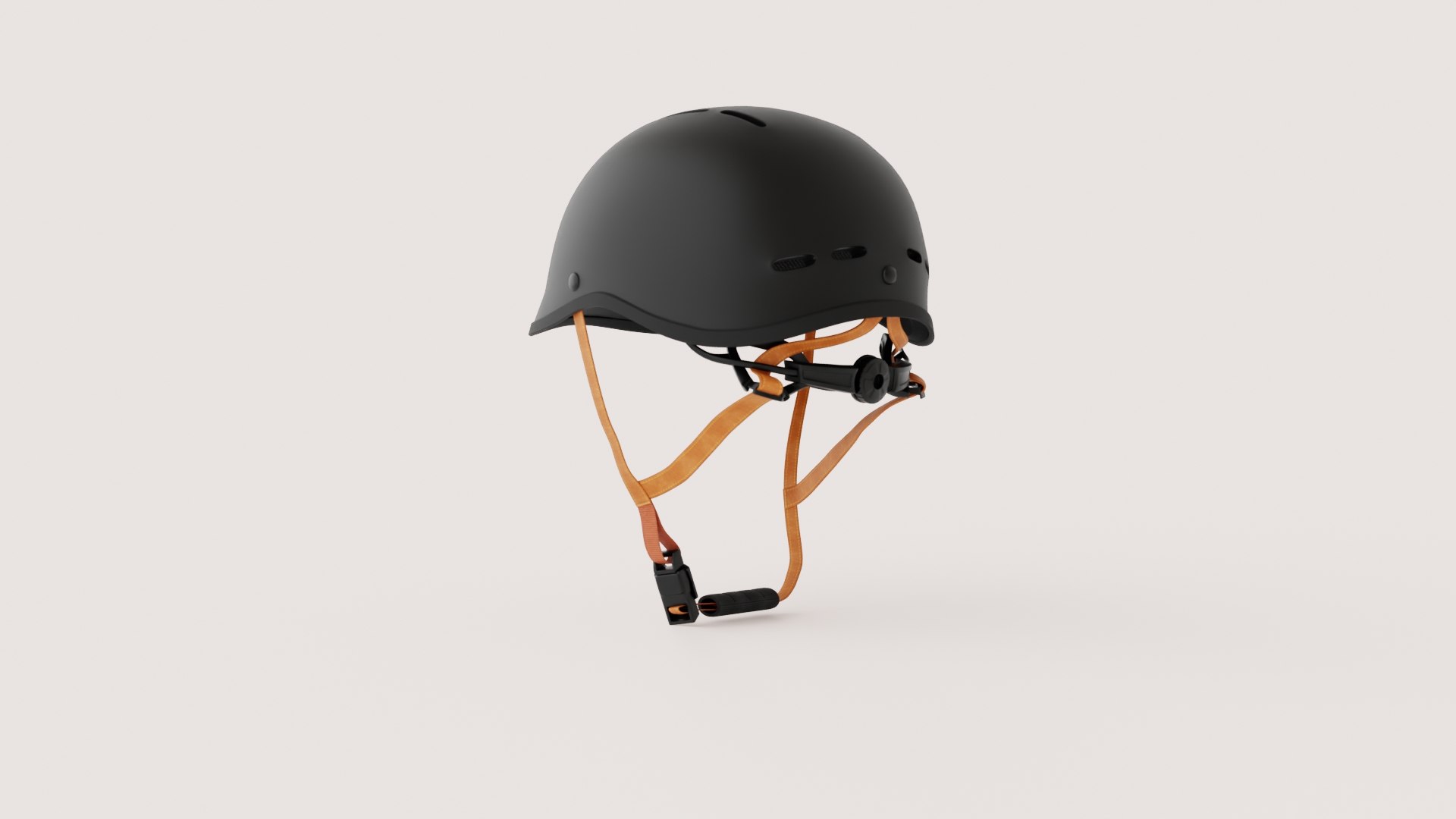 3D Matte Black Urban Bicycle Helmet with Brown Chin Straps https://p.turbosquid.com/ts-thumb/6V/FmPbax/1m/preview_3/jpg/1785244600/1920x1080/fit_q87/d4b3f21f8753caa3cf11fb4f36d73649dd9ab28f/preview_3.jpg