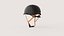 Matte Black Urban Bicycle Helmet with Brown Chin Straps