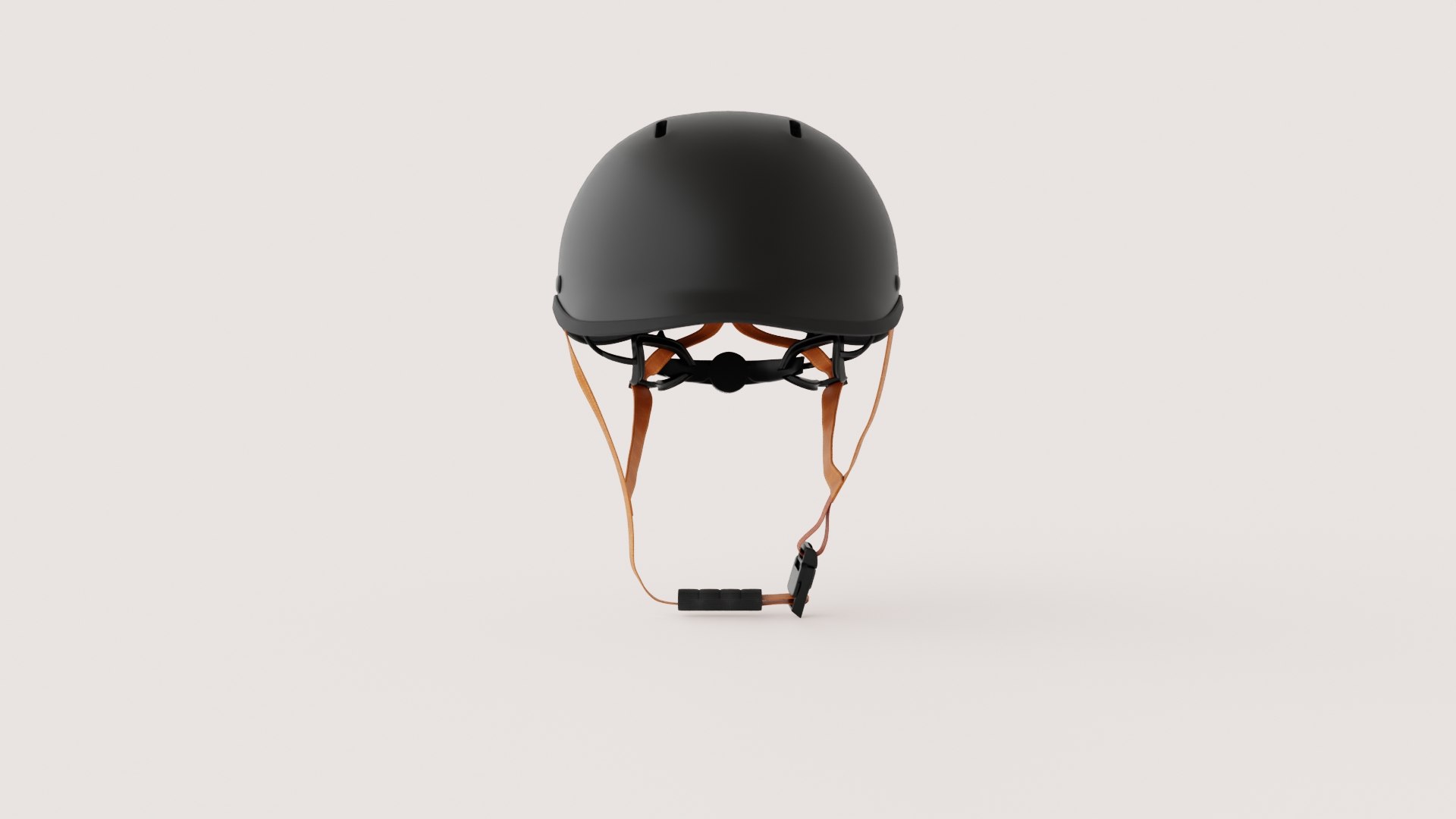 3D Matte Black Urban Bicycle Helmet with Brown Chin Straps https://p.turbosquid.com/ts-thumb/6V/FmPbax/l0/preview_0/jpg/1785244581/1920x1080/fit_q87/189588568cf4e286a080e8143be2ec3d417b689d/preview_0.jpg