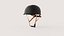Matte Black Urban Bicycle Helmet with Brown Chin Straps