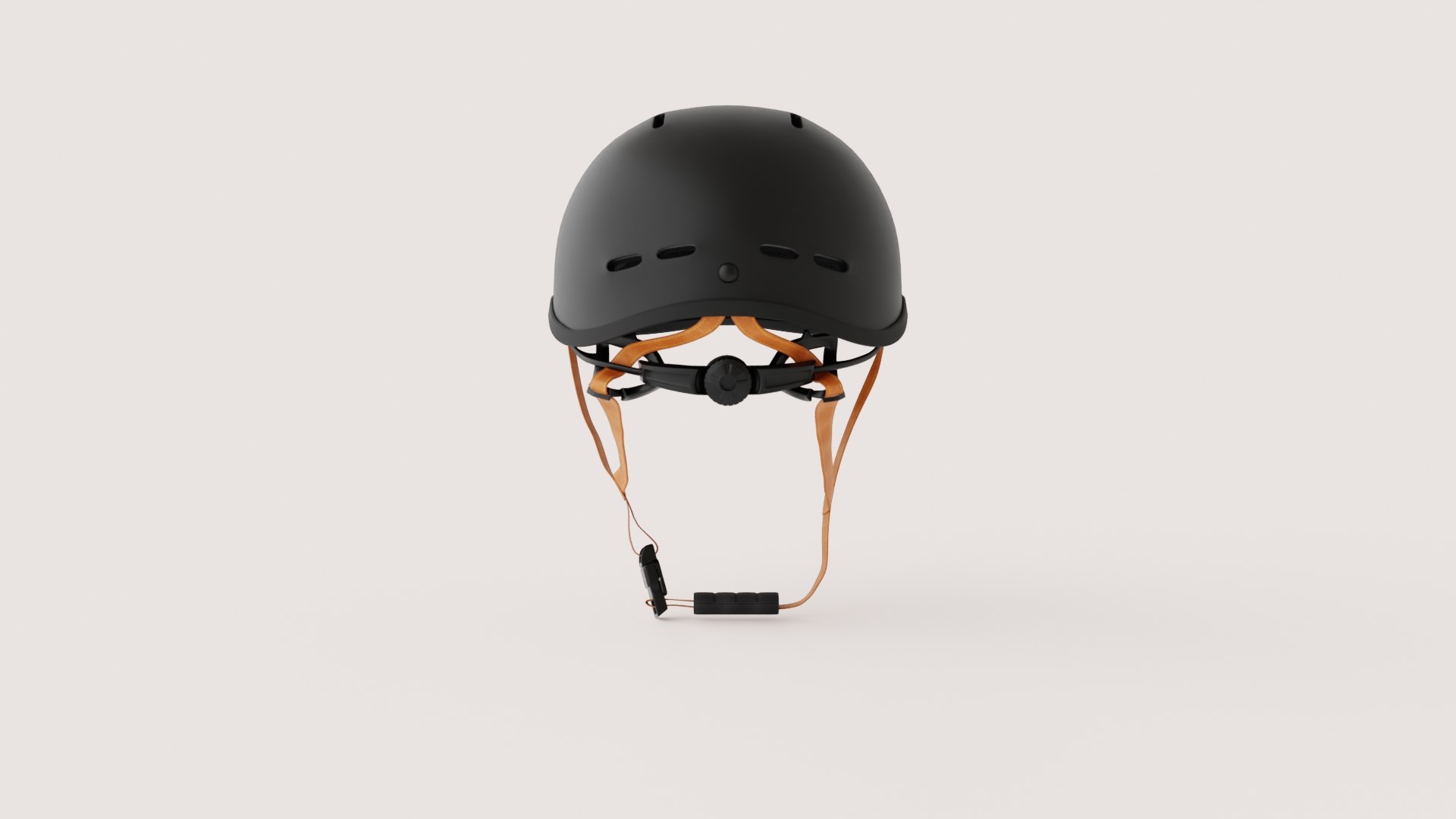 3D Matte Black Urban Bicycle Helmet with Brown Chin Straps https://p.turbosquid.com/ts-thumb/6V/FmPbax/uC/preview_4/jpg/1785244608/1920x1080/fit_q87/b37a72584197bba248ad88ae0b5523483eb2bf4b/preview_4.jpg