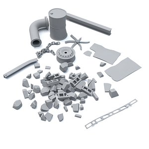 3D industrial debris model