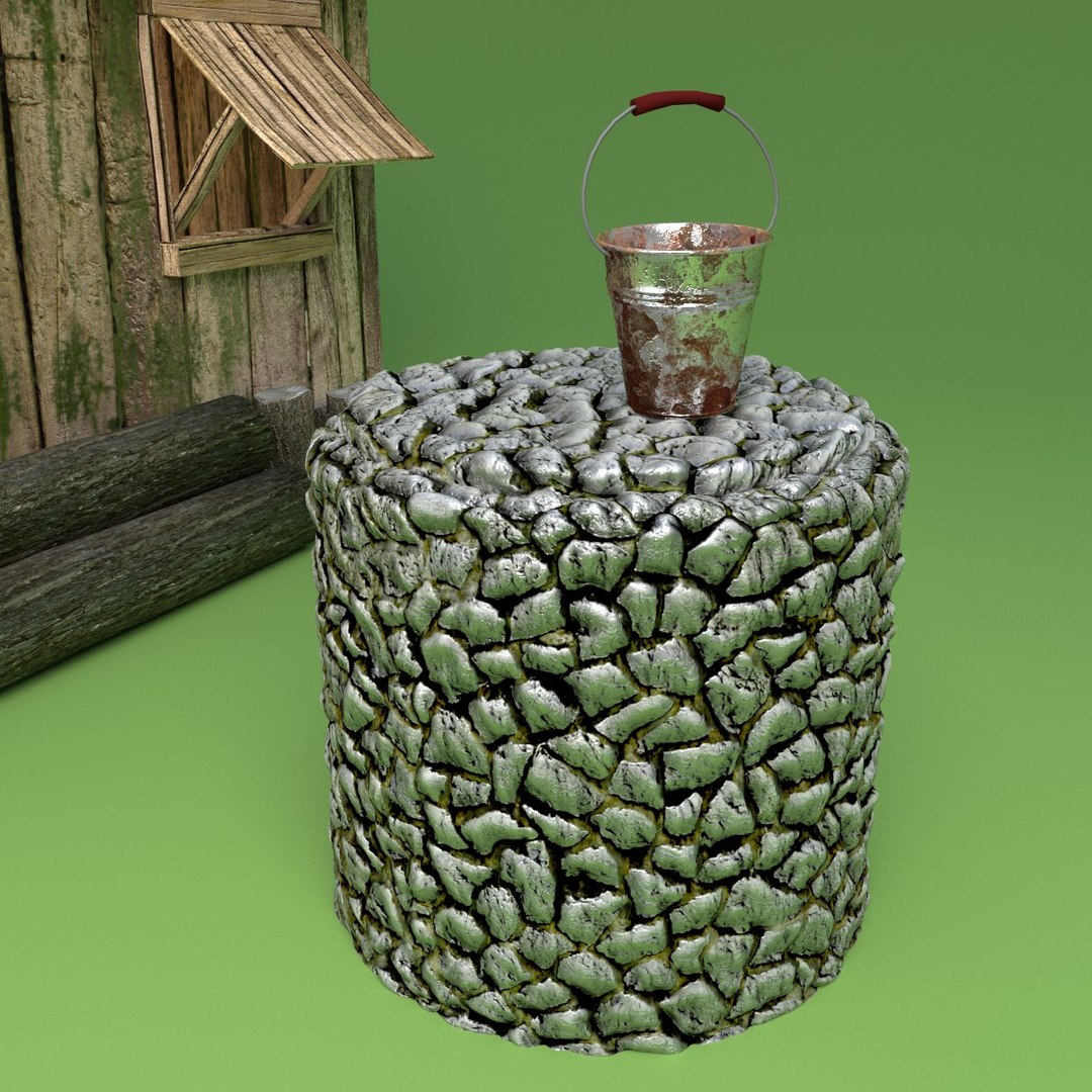 3d rusted wooden hut