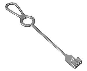 Volkman Retractor Ring Handle with 4 Blunt Prongs PBR 3D model