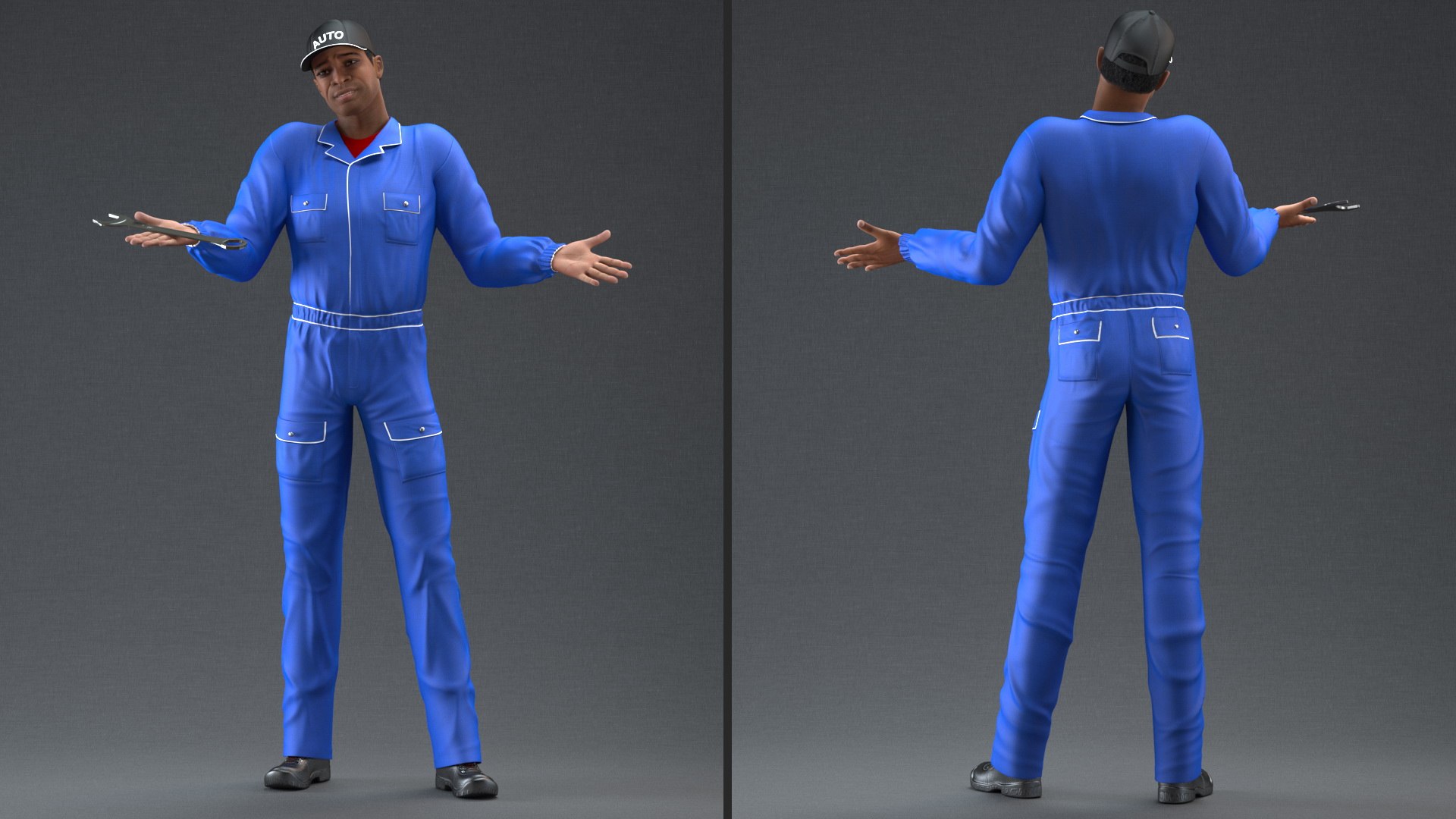 light skin black auto 3D model https://p.turbosquid.com/ts-thumb/6V/MhKQ1W/MPnaQCAk/lightskinblackautomechanicriggedmb3dmodel015/jpg/1609702104/1920x1080/fit_q87/d160feb01f7ee7815bc39e608ec845b185ed7bb5/lightskinblackautomechanicriggedmb3dmodel015.jpg