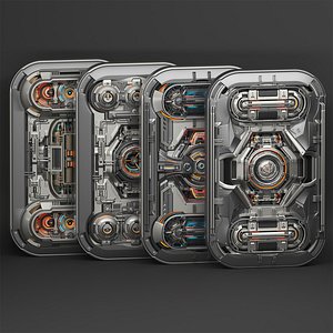 Sci Fi Kitbash Mega Elements 4 - Advanced Futuristic Walls 3D model