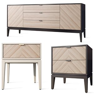 3D Dresser and bedside table Fjord Ellipse Furniture model