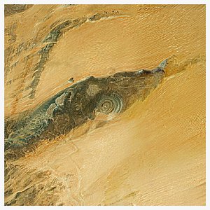 3D Richat Structure Adrar Plateau Mauritania