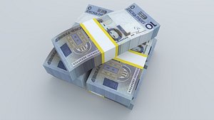 Belarus 10 Rubles Banknote 2009 Obverse 3D Model BYR10