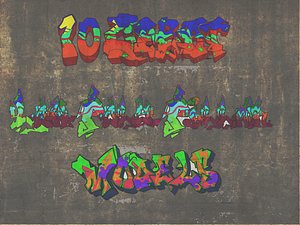 damaged concrete 3d model