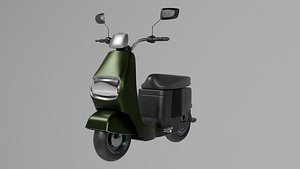 Retro Scooter 3D Model Clean and Damaged Versions