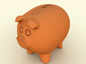3d model pig piggy piggybank