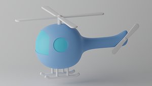 3D model Cartoon Cute Helicopter