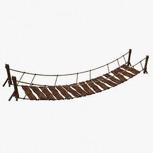 Rope Wood Suspension Bridge