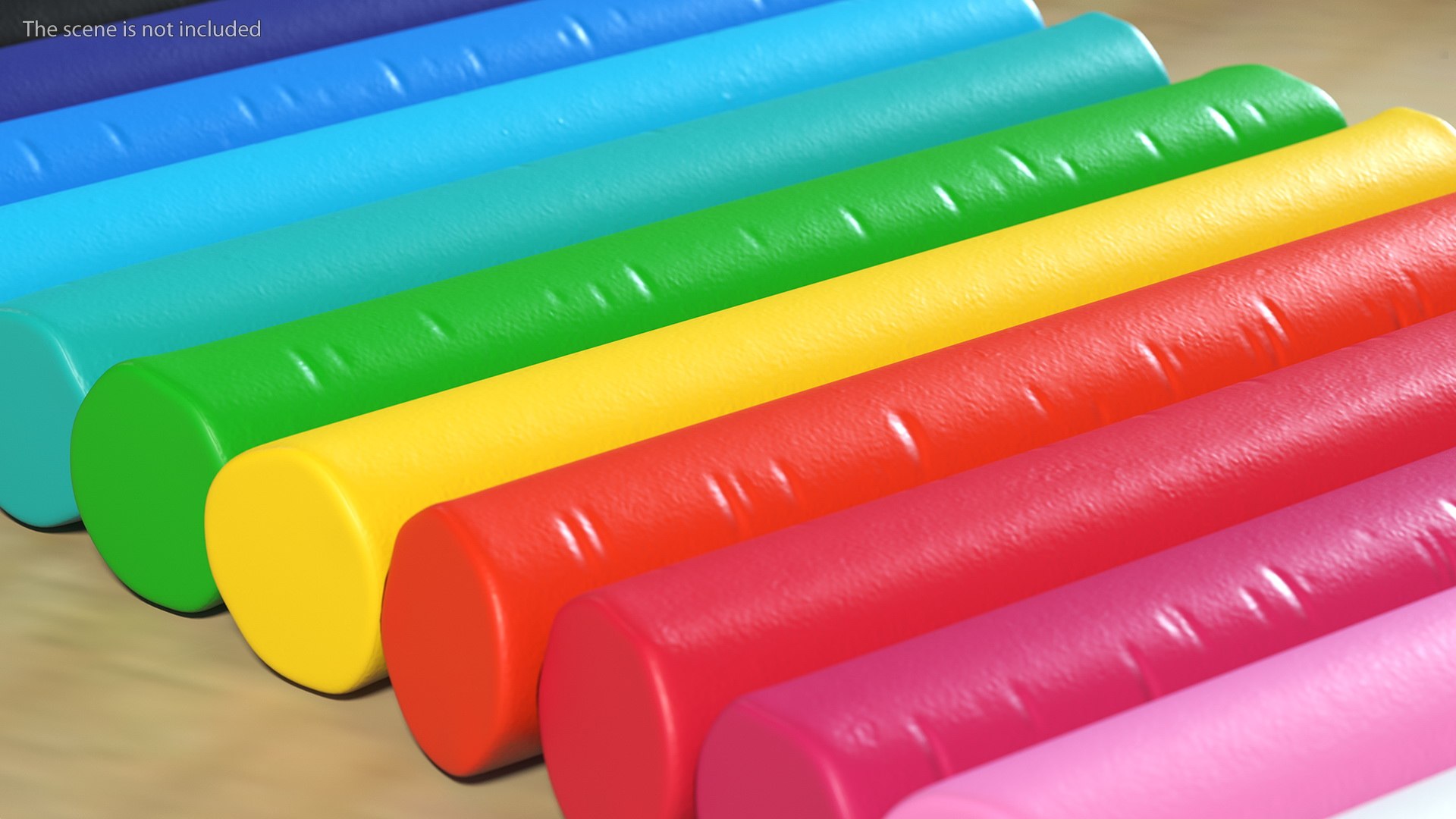 Rainbow Colors Plasticine Modeling Clay Bars model - TurboSquid 1812018