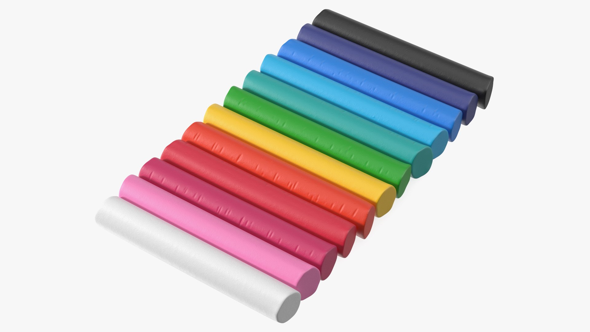 Rainbow Colors Plasticine Modeling Clay Bars model - TurboSquid 1812018
