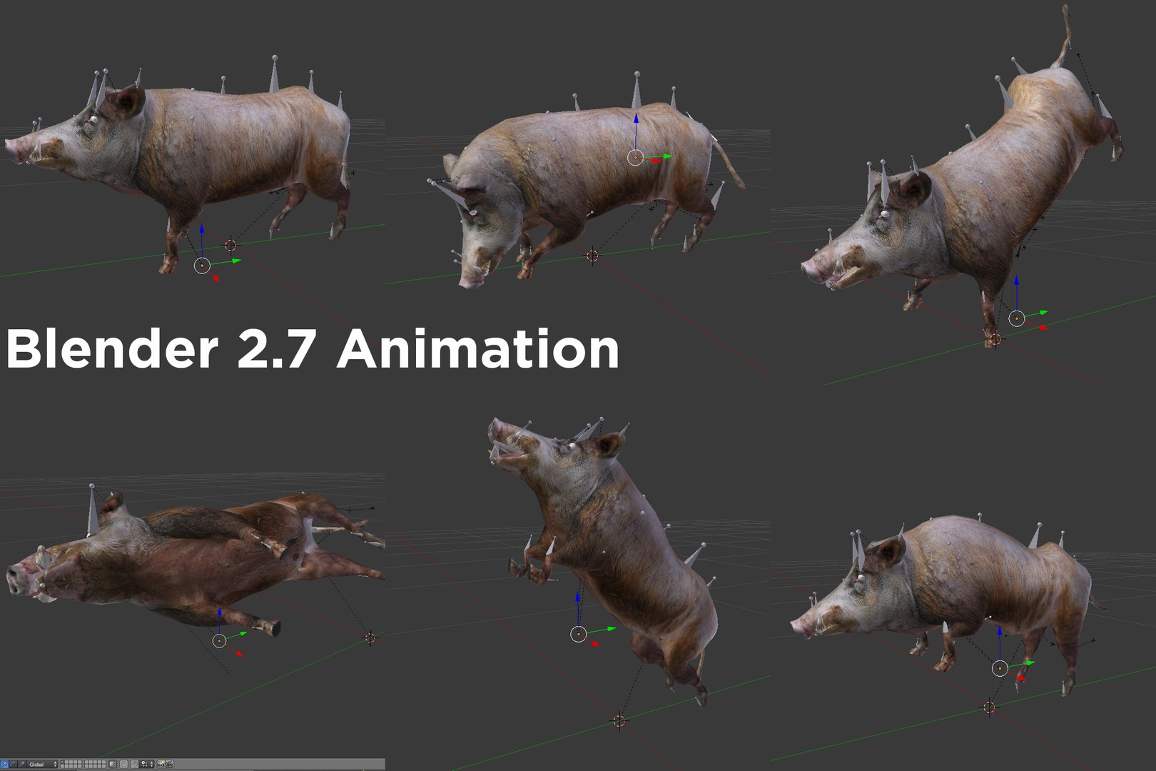3D Wild Boar Rigged Ready - TurboSquid 1253519