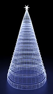 christmas tree lights 3D model