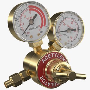 dual gauge acetylene regulator 3D model