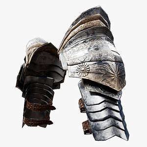 Female Knight Shoulder Armor LowPoly