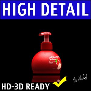 Hand Lotion or Soap Pump Dispenser 3D Model